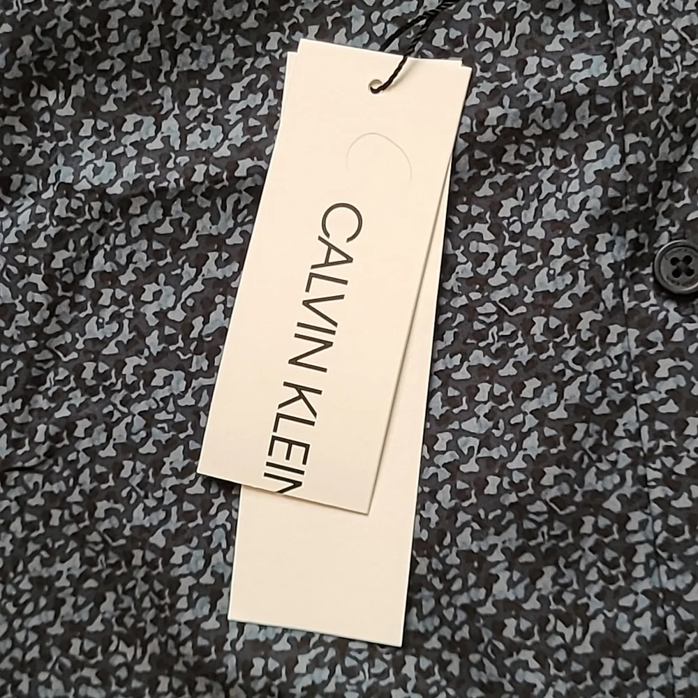 Calvin Klein stretch cotton long-sleeve dress shirt - Picture 3 of 14